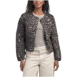 RACHEL ZOE Solid And Printed Reversible Button Up Jacket